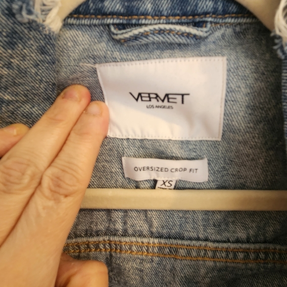 Vervet Distressed Blue Jean Jacket for Women Size XS BNWT - Picture 3 of 4